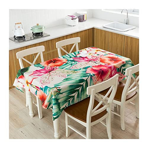 Pflanzendruck Wasserdichte Tischdecke Tischtuch Rechteckiger Tee Tischabdeckung Küche Esszeit Party Wohnkultur Manteles Tischdecke Geeignet für Partys, Restaurants, Versammlungen(White,140x180cm55x70i Pflanzendruck Wasserdichte Tischdecke Tischtuch Rechteckiger Tee Tischabdeckung Küche Esszeit Party Wohnkultur Manteles Tischdecke Geeignet für Partys, Restaurants, Versammlungen(White,140x180cm55x70i von LIUHLFSR