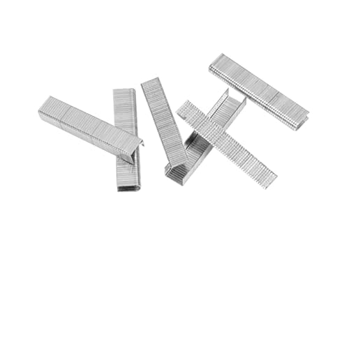 LIUHUANL 1000/200 Stück U/Tür-/T-förmige Heftklammern, Stahlhefter, Nagelwerkzeuge, 12/8/10 mm, für Holzmöbel, Zuhause, Verpackung (1000 Stück, 10 mm) von LIUHUANL