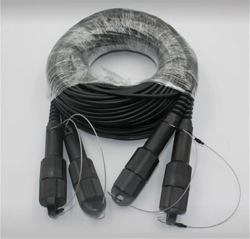 LIUHUANL 8-adriges gepanzertes Patchkabel, schwarz, Singlemode (120 m TPU LC-LC) von LIUHUANL
