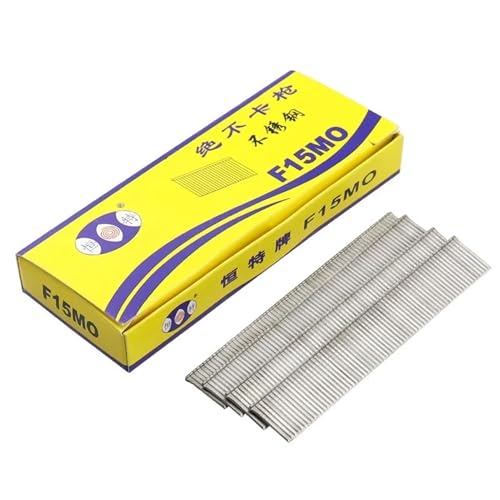 LIUHUANL Edelstahl-Nägel, F15, F20, F25, F30, elektrische gerade Nagelpistolen, Klammern, gerade Nägel für Holzbearbeitung, Möbel, 1100 Stück (F15) von LIUHUANL