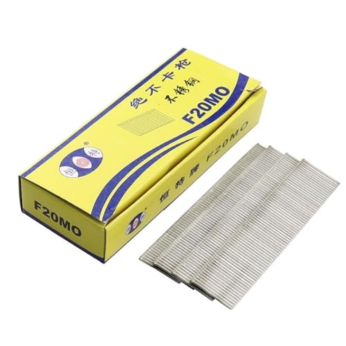 LIUHUANL Edelstahl-Nägel, F15, F20, F25, F30, elektrische gerade Nagelpistolen, Klammern, gerade Nägel für Holzbearbeitung, Möbel, 1100 Stück (F20) von LIUHUANL