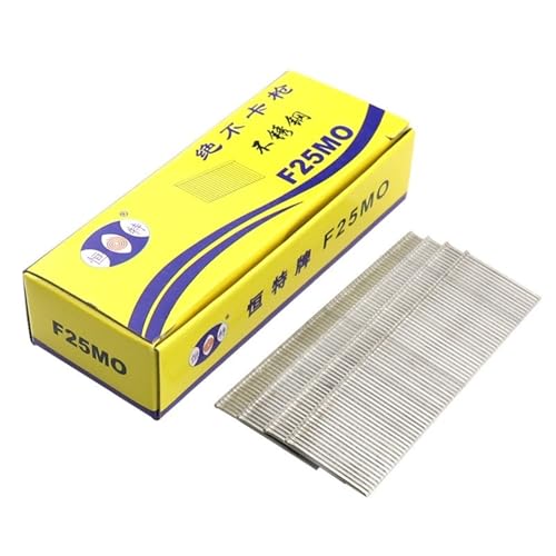 LIUHUANL Edelstahl-Nägel, F15, F20, F25, F30, elektrische gerade Nagelpistolen, Klammern, gerade Nägel für Holzbearbeitung, Möbel, 1100 Stück (F25) von LIUHUANL
