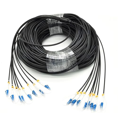 LIUHUANL Gepanzertes Glasfaser-Patchkabel, schwarz, 8C Singlemode (120 m TPU LC-LC) von LIUHUANL