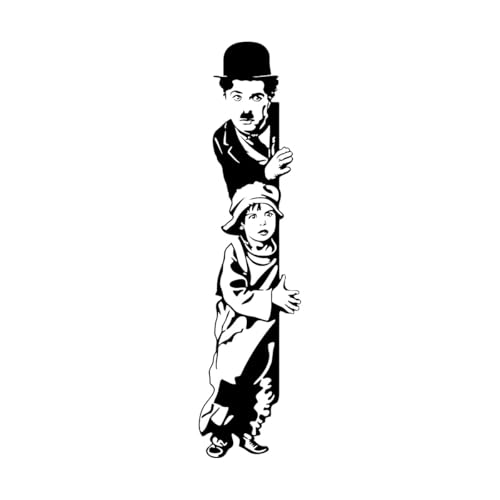 Art Decor Wandaufkleber „Chaplin the Kid“, Vinyl, Filmstar, Schauspieler, Wandtattoo, Heimdekoration für Kinderzimmer-S-20x80cm-Black Art Decor Wandaufkleber „Chaplin the Kid“, Vinyl, Filmstar, Schauspieler, Wandtattoo, Heimdekoration für Kinderzimmer-S-20x80cm-Black von LIUJIAHAO