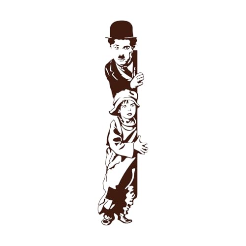 Art Decor Wandaufkleber „Chaplin the Kid“, Vinyl, Filmstar, Schauspieler, Wandtattoo, Heimdekoration für Kinderzimmer-XL-60x240cm-Coffee Art Decor Wandaufkleber „Chaplin the Kid“, Vinyl, Filmstar, Schauspieler, Wandtattoo, Heimdekoration für Kinderzimmer-XL-60x240cm-Coffee von LIUJIAHAO