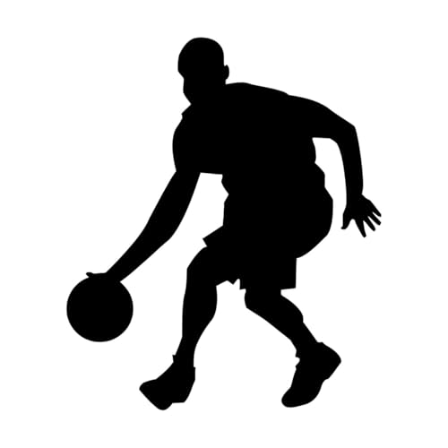 Basketball-Wandaufkleber, Basketball-Spieler-Silhouette, Basketball-Wandaufkleber für Kinderzimmer, Dekoraufkleber, Vinyl, Sport-Aufkleber-XL-79x92cm-Black Basketball-Wandaufkleber, Basketball-Spieler-Silhouette, Basketball-Wandaufkleber für Kinderzimmer, Dekoraufkleber, Vinyl, Sport-Aufkleber-XL-79x92cm-Black von LIUJIAHAO