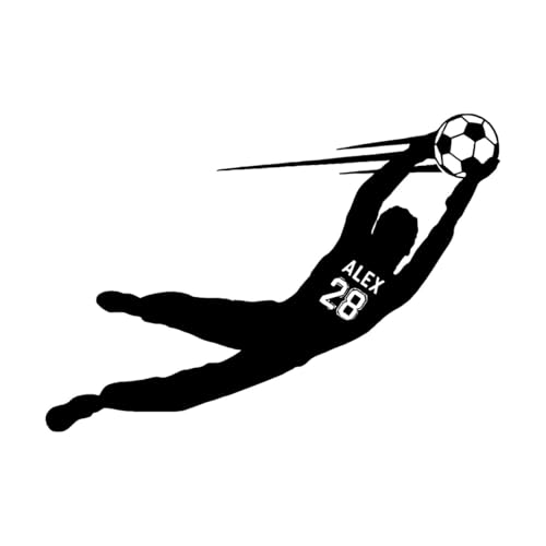 Benutzerdefinierte Wandaufkleber Fußball Torwart personalisierte Namen & Nummer Vinyl Kunst Wand Jungen Kinderzimmer-L-81x57cm-Black Benutzerdefinierte Wandaufkleber Fußball Torwart personalisierte Namen & Nummer Vinyl Kunst Wand Jungen Kinderzimmer-L-81x57cm-Black von LIUJIAHAO