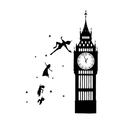 Cartoon Wandaufkleber London Big Ben Wandtattoo Dekoration Wohnzimmer selbstklebendes Vinyl Kinderzimmer Innenpapier-S-42x29cm-Black Cartoon Wandaufkleber London Big Ben Wandtattoo Dekoration Wohnzimmer selbstklebendes Vinyl Kinderzimmer Innenpapier-S-42x29cm-Black von LIUJIAHAO