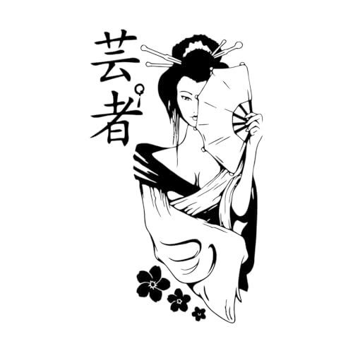Geisha Janpan Kirschblüten Mädchen Manga Wandtattoo Kinderzimmer Anime Orientalisches Mädchen Wandaufkleber Schlafzimmer-S-33x56cm-Black Geisha Janpan Kirschblüten Mädchen Manga Wandtattoo Kinderzimmer Anime Orientalisches Mädchen Wandaufkleber Schlafzimmer-S-33x56cm-Black von LIUJIAHAO