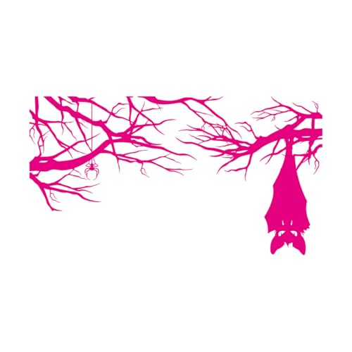 Halloween Wandaufkleber Cartoon Gothic Spinne Fledermaus Auf Zweig Vinyl Wandtattoo Für Kinderzimmer Dekoration-L-57x104cm-Rose Red Halloween Wandaufkleber Cartoon Gothic Spinne Fledermaus Auf Zweig Vinyl Wandtattoo Für Kinderzimmer Dekoration-L-57x104cm-Rose Red von LIUJIAHAO