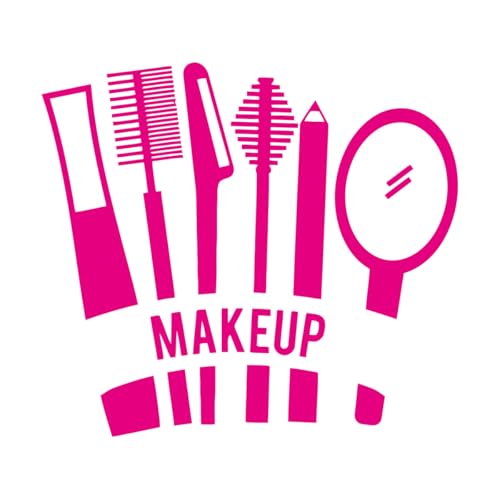 Make-up-Tools Wandaufkleber Mädchen Zimmer Kosmetik Mascara Lippenstift Vinyl Wandtattoos Friseursalon Schönheit Dekoration Aufkleber Wandbild-S-42x47cm-Rose Red Make-up-Tools Wandaufkleber Mädchen Zimmer Kosmetik Mascara Lippenstift Vinyl Wandtattoos Friseursalon Schönheit Dekoration Aufkleber Wandbild-S-42x47cm-Rose Red von LIUJIAHAO