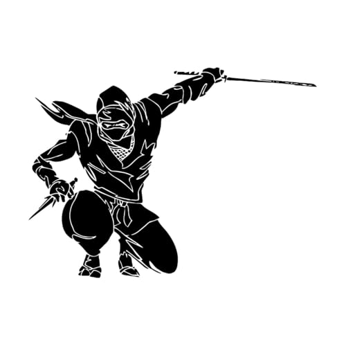 Ninja Wandtattoo Japanischer Krieger Samurai Martial Vinyl Abnehmbare Wandtattoos Kinderzimmer Jungen Kinder Schlafzimmer-L-57x77cm-Black Ninja Wandtattoo Japanischer Krieger Samurai Martial Vinyl Abnehmbare Wandtattoos Kinderzimmer Jungen Kinder Schlafzimmer-L-57x77cm-Black von LIUJIAHAO
