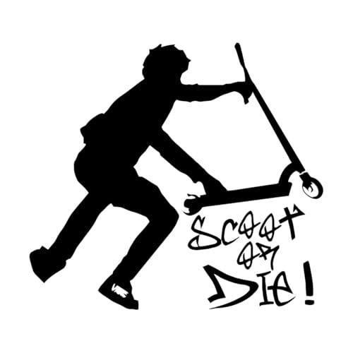 Wandaufkleber mit Stunt-Scooter-Trick, für Kinderzimmer, Cartoon „Scoote or Die“, inspirierendes Zitat, Spielzimmer, Jungenzimmer-XL-81x88cm-Black Wandaufkleber mit Stunt-Scooter-Trick, für Kinderzimmer, Cartoon „Scoote or Die“, inspirierendes Zitat, Spielzimmer, Jungenzimmer-XL-81x88cm-Black von LIUJIAHAO