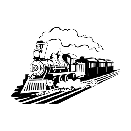 Wandtattoo Eisenbahn Zug, Eisenbahnstrecke, Wandtattoo, Kinderzimmer, Schlafzimmer, Dekor, Lokomotive, Aufkleber-S-31x43cm-Black Wandtattoo Eisenbahn Zug, Eisenbahnstrecke, Wandtattoo, Kinderzimmer, Schlafzimmer, Dekor, Lokomotive, Aufkleber-S-31x43cm-Black von LIUJIAHAO