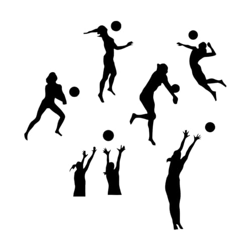 Wandtattoos mit Volleyballspielern, Sport, Wanddekoration für Kinderzimmer, abnehmbares Vinyl-Ornament, Wandbild, Mädchen-Schlafzimmer-Dekor-S-57x59cm-Black Wandtattoos mit Volleyballspielern, Sport, Wanddekoration für Kinderzimmer, abnehmbares Vinyl-Ornament, Wandbild, Mädchen-Schlafzimmer-Dekor-S-57x59cm-Black von LIUJIAHAO