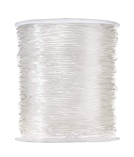 LIUJZZJ elastische Polyester-Fäden für Armbänder und zum Basteln 0,8 mm 100 m durchsichtig von LIUJZZJ