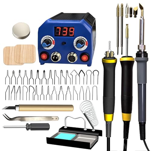 Professionelle Pyrographie-Maschine, Pyrographie Holz Brennen Tool Set, Branding-Maschine Mit Unabhängigen Schalter Und 37 Pen-Tipps, Einstellbare Temperatur Für DIY Gravur Handwerk Holz Kürbis Caving Professionelle Pyrographie-Maschine, Pyrographie Holz Brennen Tool Set, Branding-Maschine Mit Unabhängigen Schalter Und 37 Pen-Tipps, Einstellbare Temperatur Für DIY Gravur Handwerk Holz Kürbis Caving von LIULIQ