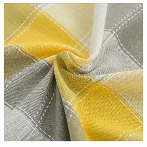 Gelbes und weißes Gitter Tischdecke Gitter Tischdecke Rechteck Polyester Tischdecke Kariert Leinen Tischtuch Weihnachtsserie Dekorative Abdeckung (Size:140x200cm,Color:1) von LIUNA