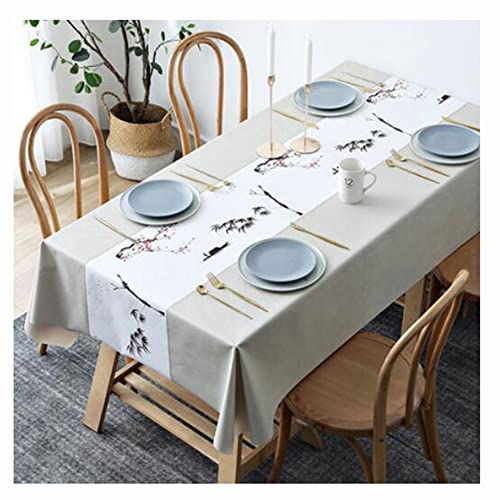 LIUNA wasserdichte Tischdecke PU wasserdicht löschbar Tischdecke rutschfest Tragbar Rechteck Tischdecke Sitzordnung bei Tisch Fit Heim Küche Draussen Linoleum (Size:120x120cm,Color:5) von LIUNA
