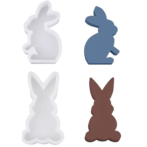 LIURFLNC 2 Stück Silikonform Ostern, Silikonform Osterhase, 3D Kaninchen Osterhase Silikonform, Silikon 3D Kaninchen Ostern Silikonformen Gießformen Ostern for Gips, Sojawachs Kerzen, Ostergeschenke LIURFLNC 2 Stück Silikonform Ostern, Silikonform Osterhase, 3D Kaninchen Osterhase Silikonform, Silikon 3D Kaninchen Ostern Silikonformen Gießformen Ostern for Gips, Sojawachs Kerzen, Ostergeschenke von LIURFLNC