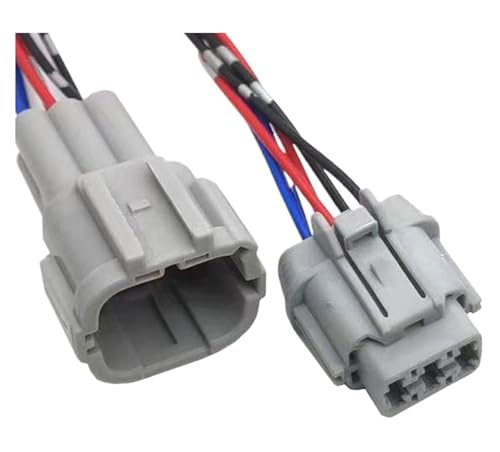 LIUSHENGJIE Wasserdichter Stecker für Autoscheinwerfer mit 6 Pins (6185-1175 und 6188-0560) (Armeegrün, 10 Stück mit 15 cm Draht) von LIUSHENGJIE
