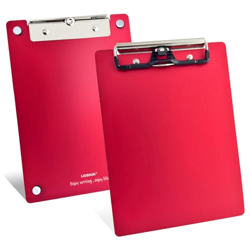 Magnetisches Klemmbrett aus Aluminium, A5, Metall, starker fester Magnet, Memo-Nachrichten-Klemmbrett, Edelstahl, hängbar, mit Stifthalter, halber Buchstabe, 15,2 x 22,9 cm, für Büro, Gabelstapler Magnetisches Klemmbrett aus Aluminium, A5, Metall, starker fester Magnet, Memo-Nachrichten-Klemmbrett, Edelstahl, hängbar, mit Stifthalter, halber Buchstabe, 15,2 x 22,9 cm, für Büro, Gabelstapler von LIUSHUN