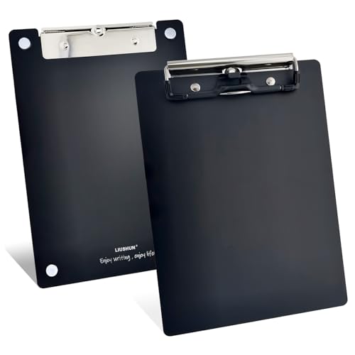 Magnetisches Klemmbrett aus Aluminium, A5, Metall, starker fester Magnet, Memo-Nachrichten-Klemmbrett, schmal, Edelstahl, hängbar, mit Stifthalter, halber Buchstabe, 15,2 x 22,9 cm, für Büro Magnetisches Klemmbrett aus Aluminium, A5, Metall, starker fester Magnet, Memo-Nachrichten-Klemmbrett, schmal, Edelstahl, hängbar, mit Stifthalter, halber Buchstabe, 15,2 x 22,9 cm, für Büro von LIUSHUN
