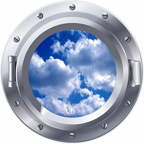 3D Bullauge Fenster Himmel Wolken Himmel Aufkleber Wand Poster Vinyl 3D Bullauge Fenster Himmel Wolken Himmel Aufkleber Wand Poster Vinyl von LIUWW