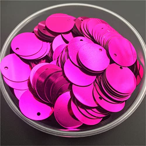 LIUXIN 10 mm, 15 mm, 20 mm, 25 mm, 30 mm, PVC, flach, rund, lose Pailletten, Pailletten, zum Nähen von Hochzeitshandwerkszubehör mit 1 Seitenloch von LIUXIN