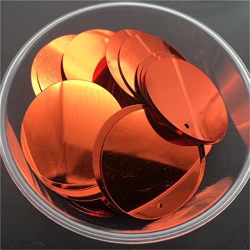 LIUXIN 10 mm, 15 mm, 20 mm, 25 mm, 30 mm, PVC, flach, rund, lose Pailletten, Pailletten, zum Nähen von Hochzeitshandwerkszubehör mit 1 Seitenloch von LIUXIN