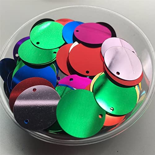 LIUXIN 10 mm, 15 mm, 20 mm, 25 mm, 30 mm, PVC, flach, rund, lose Pailletten, Pailletten, zum Nähen von Hochzeitshandwerkszubehör mit 1 Seitenloch LIUXIN 10 mm, 15 mm, 20 mm, 25 mm, 30 mm, PVC, flach, rund, lose Pailletten, Pailletten, zum Nähen von Hochzeitshandwerkszubehör mit 1 Seitenloch von LIUXIN