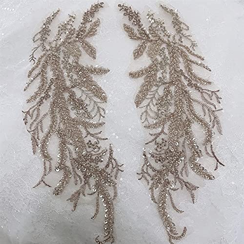 LIUXIN 2 Stück Perlen Pailletten 3D Abziehbilder Spiegel Blume Spitze Stoff Abendkleid Vorne Brust Zurück Applikation Patch Dekoration LIUXIN 2 Stück Perlen Pailletten 3D Abziehbilder Spiegel Blume Spitze Stoff Abendkleid Vorne Brust Zurück Applikation Patch Dekoration von LIUXIN