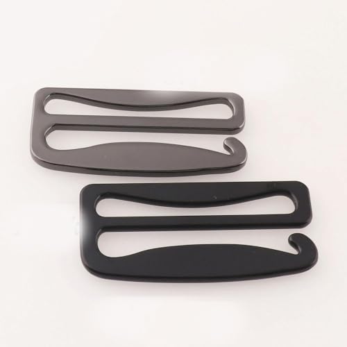 LIUXIN 4 STK. Rotguss/Schwarze G-Schnalle aus Metall, 38 MM/50 mm, G-Haken, Gurtschieber, G-Haken aus Zinklegierung, Ledergriff, Gurtverschlüsse von LIUXIN