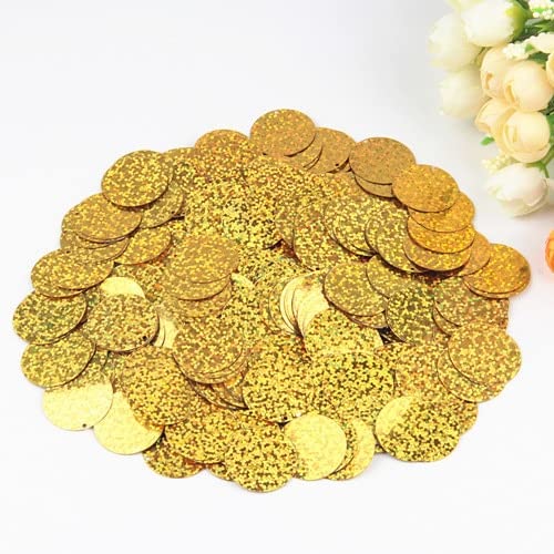 LIUXIN Pailletten 25mm Große Pailletten Mit 1 Seitenloch PVC Flach Runde Lose Pailletten Pailletten Nähen Handwerk DIY Kleidungsstück Zubehör 10g von LIUXIN