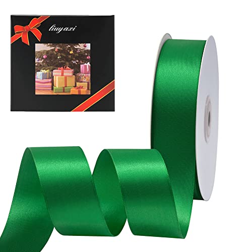 Einfarbiges, doppelseitiges grünes Satinband, 2,5 cm x 45,7 m, Bänder, perfekt für Bastelarbeiten, Hochzeitsdekoration, Schleifenherstellung, Nähen, Geschenkverpackungen und mehr Einfarbiges, doppelseitiges grünes Satinband, 2,5 cm x 45,7 m, Bänder, perfekt für Bastelarbeiten, Hochzeitsdekoration, Schleifenherstellung, Nähen, Geschenkverpackungen und mehr von LIUYAXI
