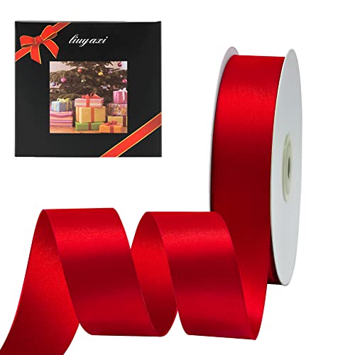 Einfarbiges, doppelseitiges rotes Satinband, 2,5 cm x 45,7 m, Geschenkband, Bänder, perfekt für Bastelarbeiten, Hochzeitsdekoration, Schleifenherstellung, Nähen und mehr Einfarbiges, doppelseitiges rotes Satinband, 2,5 cm x 45,7 m, Geschenkband, Bänder, perfekt für Bastelarbeiten, Hochzeitsdekoration, Schleifenherstellung, Nähen und mehr von LIUYAXI