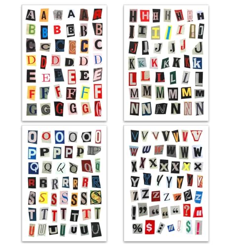 Buchstaben Aufkleber 181 Stück Scrapbook Stickers Buchstaben Sticker Aesthetic Sticker Klebebuchstaben,Kann Zum EinfüGen Von TagebüChern Und Bastelarbeiten Verwendet Werden. von LIUYIDM