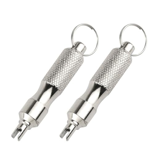 LIUZIKUN 2Pcs Universals Reifen Reparatur Schraubendreher Edelstahl Reifen Schlüssel Mit Schlüsselring Reifen Kerne Deflation Werkzeug LIUZIKUN 2Pcs Universals Reifen Reparatur Schraubendreher Edelstahl Reifen Schlüssel Mit Schlüsselring Reifen Kerne Deflation Werkzeug von LIUZIKUN