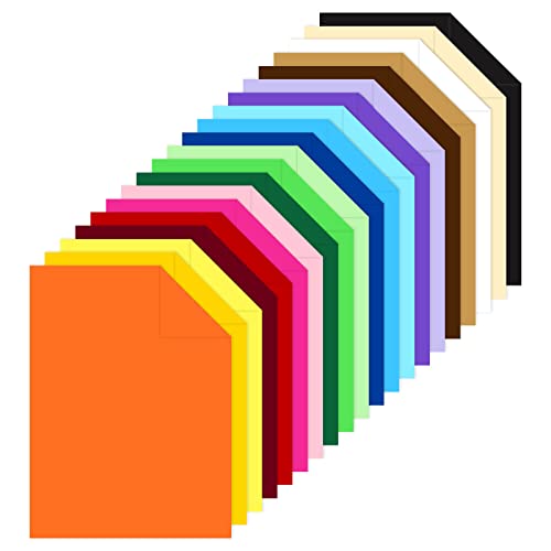 Livholic 60 Blatt farbiger Karton, 21,6 x 28,9 cm, sortiert, 36,3 kg, 20 Farben, fester Kern, für Kartenherstellung, Papier, Basteln, Drucker von LIVHOLIC