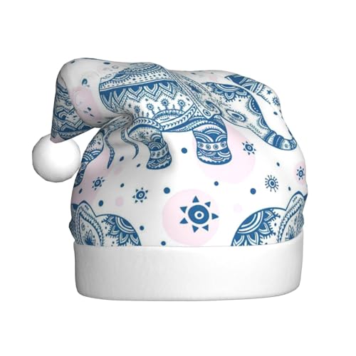 LIXLZH Boho Elefant Print Weihnachtsmann Hut Erwachsene Unisex Winter Beanie Cap Nette und fangen Augen Weihnachten Hut Festliche Party LIXLZH Boho Elefant Print Weihnachtsmann Hut Erwachsene Unisex Winter Beanie Cap Nette und fangen Augen Weihnachten Hut Festliche Party von LIXLZH
