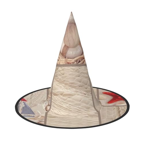 LIXLZH Hut mit Seestern, Muscheldruck, Partyzubehör, Kostümzubehör, Zauberer, Maskerade, Halloween, Hut, spitzer Hut LIXLZH Hut mit Seestern, Muscheldruck, Partyzubehör, Kostümzubehör, Zauberer, Maskerade, Halloween, Hut, spitzer Hut von LIXLZH