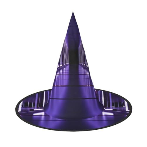 LIXLZH Neon-Partyhut, geometrischer Druck, Partyzubehör, Kostüm-Zubehör, Zauberer, Maskerade, Halloween, Hut, spitzer Hut von LIXLZH