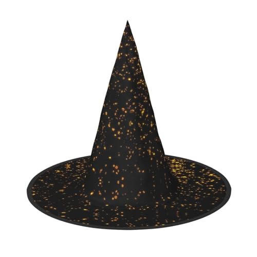 LIXLZH Schwarz-goldfarbener Tapetendruck-Hut, Partyzubehör, Kostümzubehör, Zauberer, Maskerade, Halloween, Hut, spitzer Hut LIXLZH Schwarz-goldfarbener Tapetendruck-Hut, Partyzubehör, Kostümzubehör, Zauberer, Maskerade, Halloween, Hut, spitzer Hut von LIXLZH