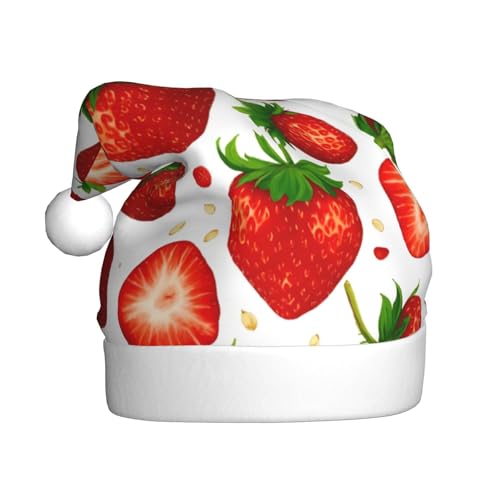 LIXLZH Weihnachtsmütze für Erwachsene, Unisex, Erdbeer-Druck, Wintermütze, niedlich, auffällig LIXLZH Weihnachtsmütze für Erwachsene, Unisex, Erdbeer-Druck, Wintermütze, niedlich, auffällig von LIXLZH