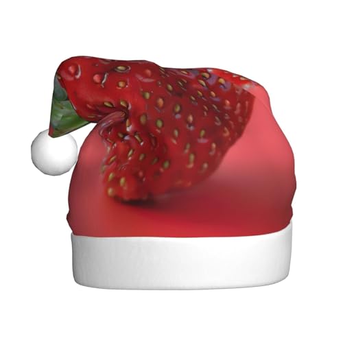 LIXLZH Weihnachtsmütze für Erwachsene, Unisex, Erdbeer-Druck, Wintermütze, niedlich, auffällig LIXLZH Weihnachtsmütze für Erwachsene, Unisex, Erdbeer-Druck, Wintermütze, niedlich, auffällig von LIXLZH