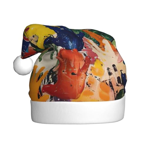 LIXLZH Weihnachtsmütze für Kinder, Handdruck, Erwachsene, Unisex, Wintermütze, niedlich, auffällig LIXLZH Weihnachtsmütze für Kinder, Handdruck, Erwachsene, Unisex, Wintermütze, niedlich, auffällig von LIXLZH