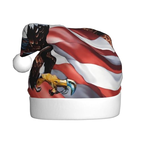 LIXLZH Weihnachtsmütze mit Adler und USA-Flagge, Unisex, Wintermütze, niedlich, auffällig LIXLZH Weihnachtsmütze mit Adler und USA-Flagge, Unisex, Wintermütze, niedlich, auffällig von LIXLZH