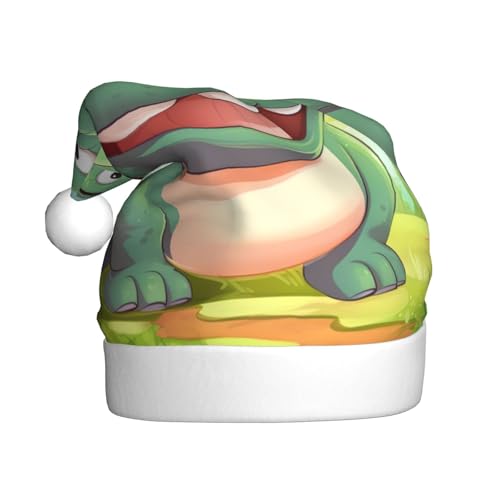 LIXLZH Weihnachtsmütze mit Cartoon-Nilpferd-Aufdruck, Unisex, Wintermütze, niedlich, auffällig LIXLZH Weihnachtsmütze mit Cartoon-Nilpferd-Aufdruck, Unisex, Wintermütze, niedlich, auffällig von LIXLZH