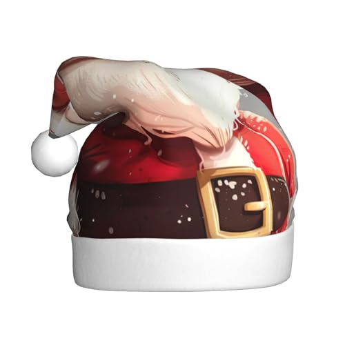 LIXLZH Weihnachtsmütze mit Cartoon-Weihnachtsmann-Aufdruck, Unisex, Wintermütze, niedlich, auffällig LIXLZH Weihnachtsmütze mit Cartoon-Weihnachtsmann-Aufdruck, Unisex, Wintermütze, niedlich, auffällig von LIXLZH