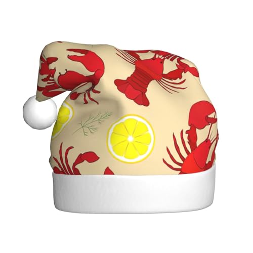 LIXLZH Weihnachtsmütze mit Hummer- und Krabben-Aufdruck, Unisex, Wintermütze, niedlich, auffällig LIXLZH Weihnachtsmütze mit Hummer- und Krabben-Aufdruck, Unisex, Wintermütze, niedlich, auffällig von LIXLZH